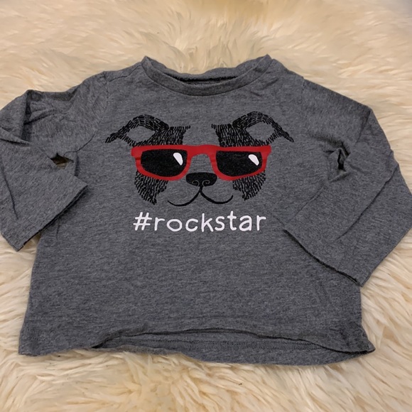 First Impressions Long-Sleeve Shirts in Gray Army Animal Print in size 24M - Picture 5 of 8